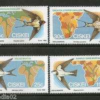 Ciskei 1984 Migratory Birds Maps Nests Fauna Wildlife Animals Sc 73-6 MNH # 2830