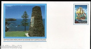 Norfolk Is. Cook Monument - Duncombe Bay Postal Stationery Envelope Mint # 16037