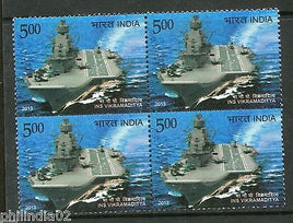 India 2013 INS Vikramaditya Naval Ship Transport BLK/4 MNH