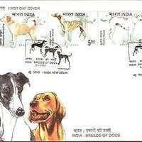 India 2005 Breeds of Dogs Pet Animals Se-tenant Phila-2108 FDC