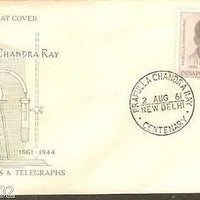 India 1961 Prafulla Chandra Ray Phila-357 FDC