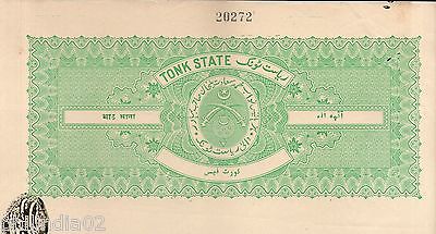 India Fiscal Tonk State 8 As Blank Stamp Paper Type40 KM405 Court Fee # 10542A