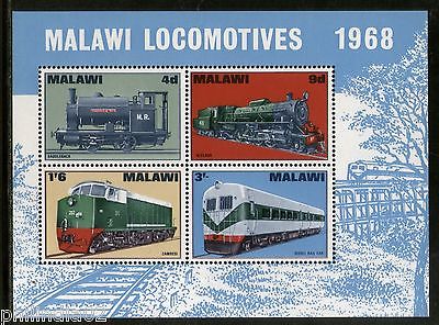 Malawi 1968 Locomotives Diesel Steam Railway Transports M/s Sc 90a MNH # 5388