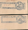 India Fiscal Badu Thikana Jodhpur State 2 diff Stamp Paper pieces T15 Revenue #B