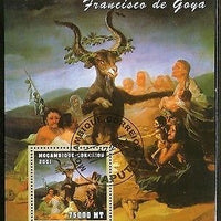 Mozambique 2001 Francisco de Goya Painting Art M/s Sc 1500 Cancelled # 8029
