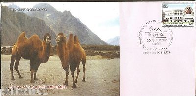India 2011 Double Hump Camel LEH Philatelic Exhibition La Martiniere Sc SpecialCover