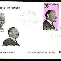 Gabon 1969 Mahatma Gandhi of India & Martin Luthar King FDC RARE # 6163