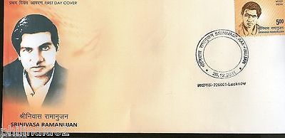 India 2011 Srinivasa Ramanujam Mathematican Famous People FDC