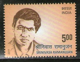 India 2011 Srinivasa Ramanujam Mathematician 1v MNH