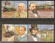 Nevis 1985 Locomotive Railway Engineers Train Transport 4v MNH