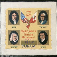 Tonga 1976 $1 American Bicentennial Surcharge Sc C237 Odd Shaped Die Cut MNH 355