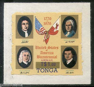 Tonga 1976 $1 American Bicentennial Surcharge Sc C237 Odd Shaped Die Cut MNH 355