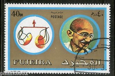 Fujeira 1973 Mahatma Gandhi of India & Zodiac Sign 1v Cancelled # 5661A