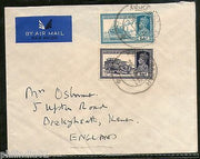 India 1940 KG VI Transport Multi Stamped Cover Kirkee Bazar to England # 1452-18