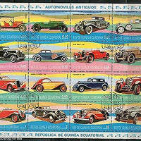 Equatorial Guinea Classic Cars Automobile Transport Sheet Cancelled # 15052