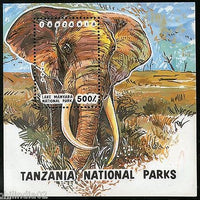 Tanzania 199 Lake Manyara National Parks Elephant Animas M/s Gum Wash Mint # 12693