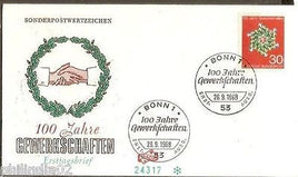 Germany 1968 German Trade Unions Arrows Symbol Cover