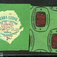 Sierra Leone 1964 2sh Worlds Fair Map Odd Shaped Self Adhesive Sc 262 MNH # 2064