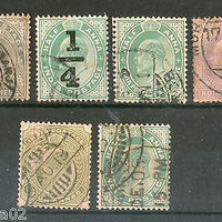 India 1902-11 King Edwaed 6 Diff Good Used Stamps Watermark unckecked # 2808