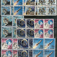 Ajman 1966 Space Shuttle Astronauts Satellite 10v Cancelled BLK/4 # 12801B