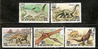 Korea 1991 Dinosaurs Pre-Historic Animals 5v Cancelled # 8183