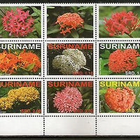 Suriname 2008 Flowers Tree Plant Flora Sc 1375 Setenant + Label MNH # 6021