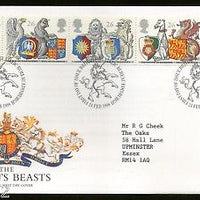 Great Britain 1998 Order of the Garter Queen’s Beasts Coat of Arms 5v FDC # F55