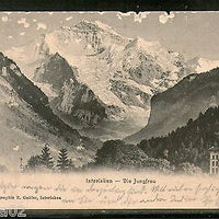 Switzerland 1907 Interlaken - The Virgin Mountain Used View Post Card # 1454-128