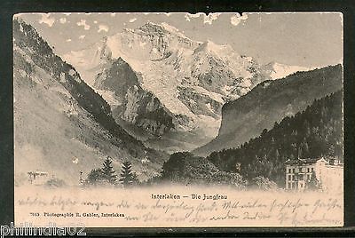 Switzerland 1907 Interlaken - The Virgin Mountain Used View Post Card # 1454-128