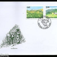 Liechtenstein 2008 Landscape Mountain Upland Pasture Environment Cow FDC # 8078