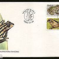 Venda 1982 Frogs Reptiles Amphibians Fauna Wildlife Sc 96-99 FDC # 16445