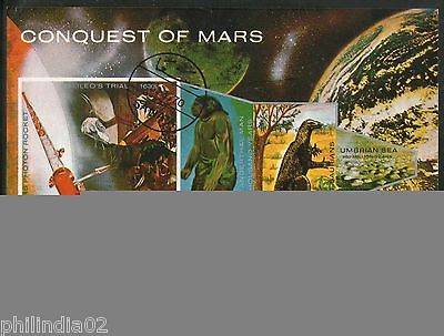 Yemen Arab Rep. Space Conquest to Mars Early Man Dinosaurs M/s Cancelled # 13478