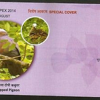 India 2014 Pale Capped Pigeon Birds Wildlife ODIPEX Special Cover # 6588