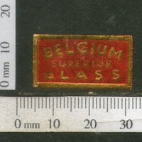 India Vintage Trade Label Belgium Superior Glass Label # 4301