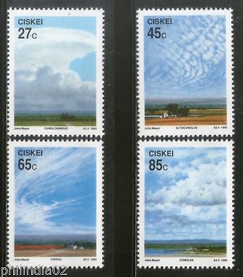 Ciskei 1992 Cloud Formations Environment Ecology Nature Sc 187-90 MNH # 2951