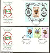 Gr. of Grenada 1981 Princess Diana Royal Wedding M/s+3v FDC #16274