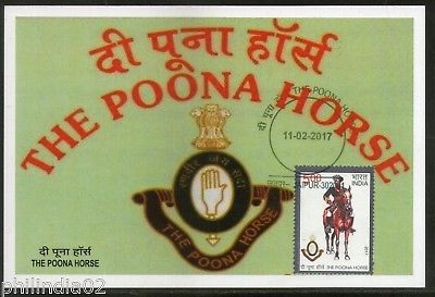India 2017 The Poona Horse Military Costume Coat of Arms  Max Card # 16432