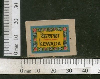 India Vintage Trade Label Kewada Water Label Flower of screnpine # 2410