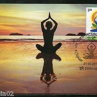 India 2015 International Day of Yoga Health Fitness Max Card # 8305