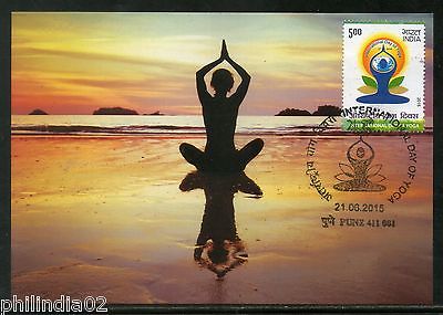 India 2015 International Day of Yoga Health Fitness Max Card # 8305