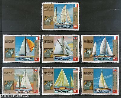 Guinea Equatorial 1972 Ships Trans Atlantic Transport 7v Set Cancelled # 12587A