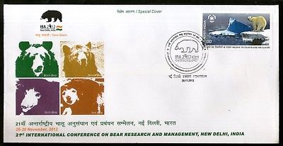 India 2012 WWF Save Bear Research & Manegement Wildlife Animal Sp. Cover #18372