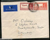 India 1939 KG VI Air Mail Stamp on Cover Kirkee to England # 1451-29