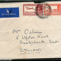 India 1939 KG VI Air Mail Stamp on Cover Kirkee to England # 1451-29