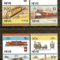 Nevis 1985 Locomotive Railway Train Transport 8v MNH # 3300