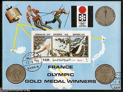 Yemen Arab Rep. Olympic Games Sapporo France Medal M/s Cancelled # 13462