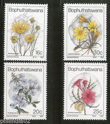 Bophuthatswana 1987 Wild Flower Trees Plants Flora Sc 192-95 MNH # 4287