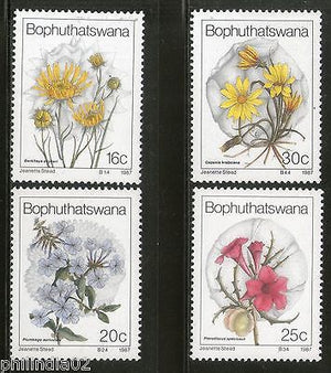 Bophuthatswana 1987 Wild Flower Trees Plants Flora Sc 192-95 MNH # 4287