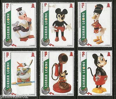 Sierra Leone 1995 Mickey Mouse Donald Duck Goofy Disney Cartoon Sc 1833-8 MNH