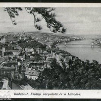 Hungary 1918 Budapest Royal Palace Bridge View Picture Post Card to Finland #1